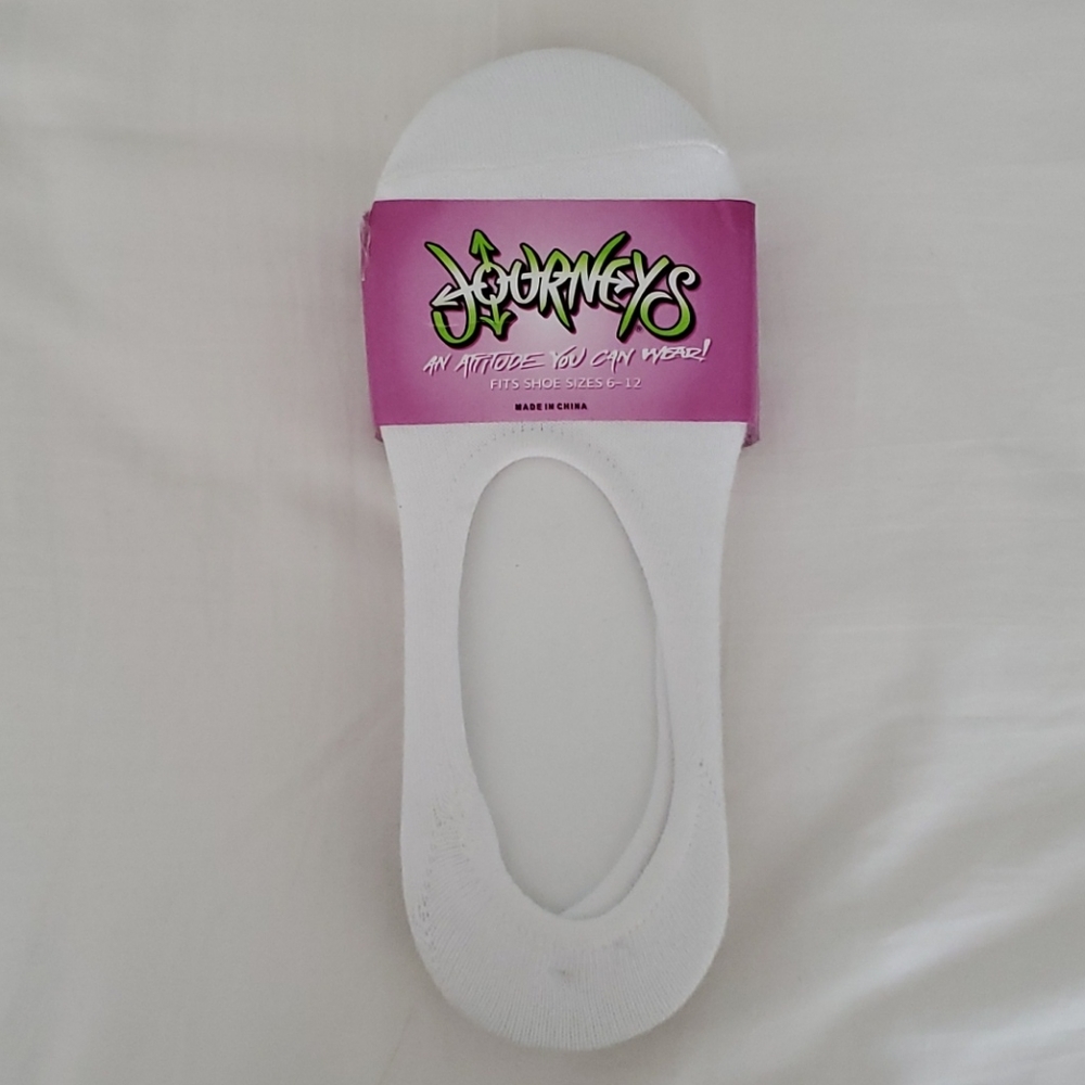 Journey's White No Show Socks size 6-12